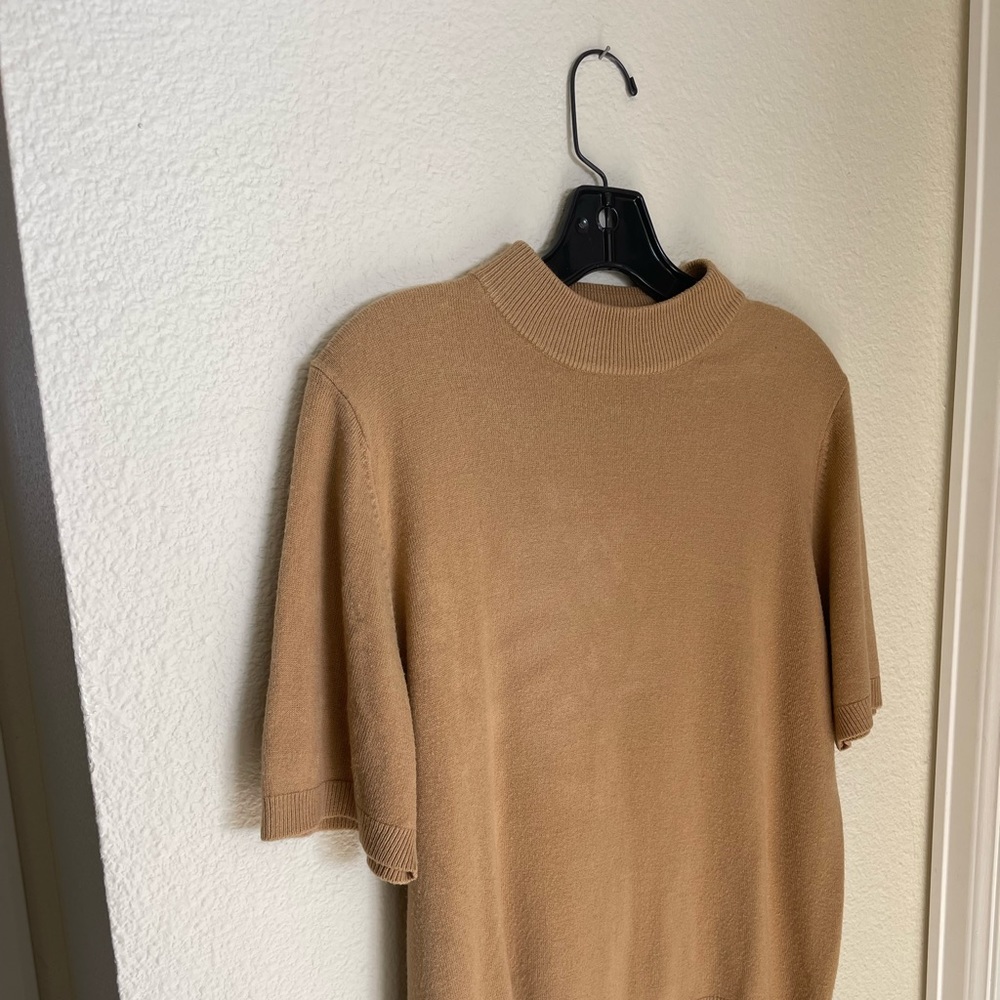 Camel Mockneck Sweater